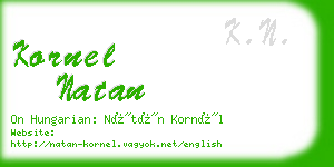 kornel natan business card